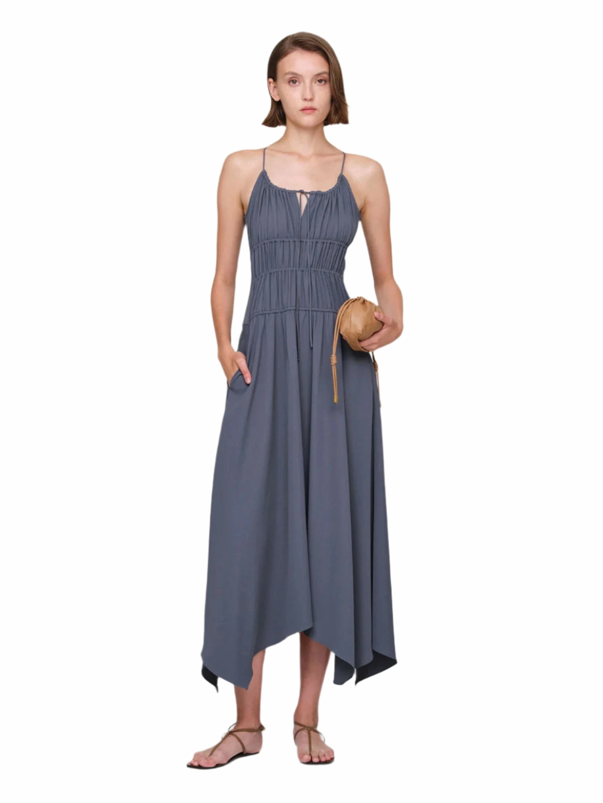 Slate Iris Tri Acetate Dress Cloud Light Beachwear