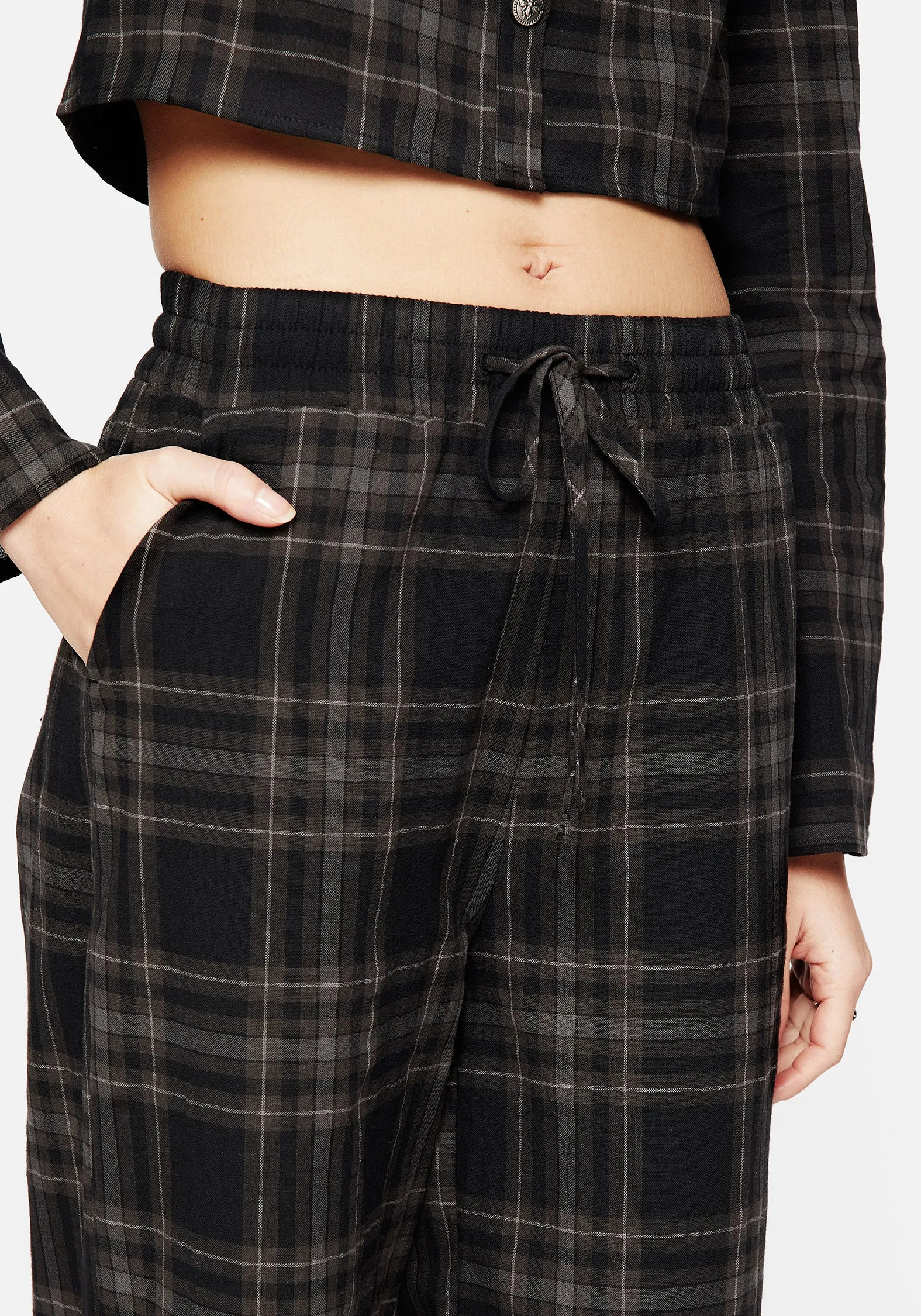 Clover Check Crop Trousers Non-Binding Fit