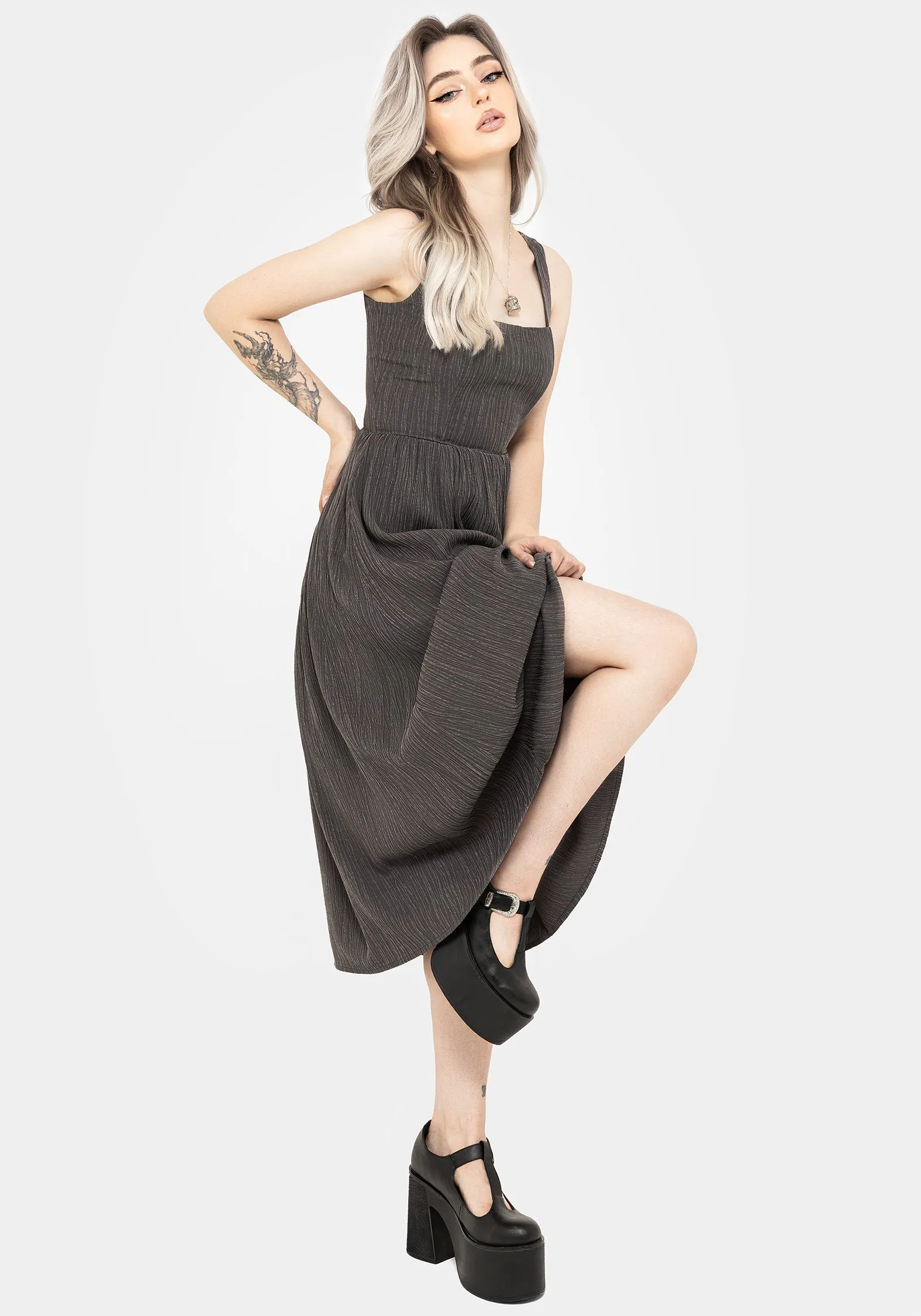 Tailored Layers Darkside Corset Midi Dress