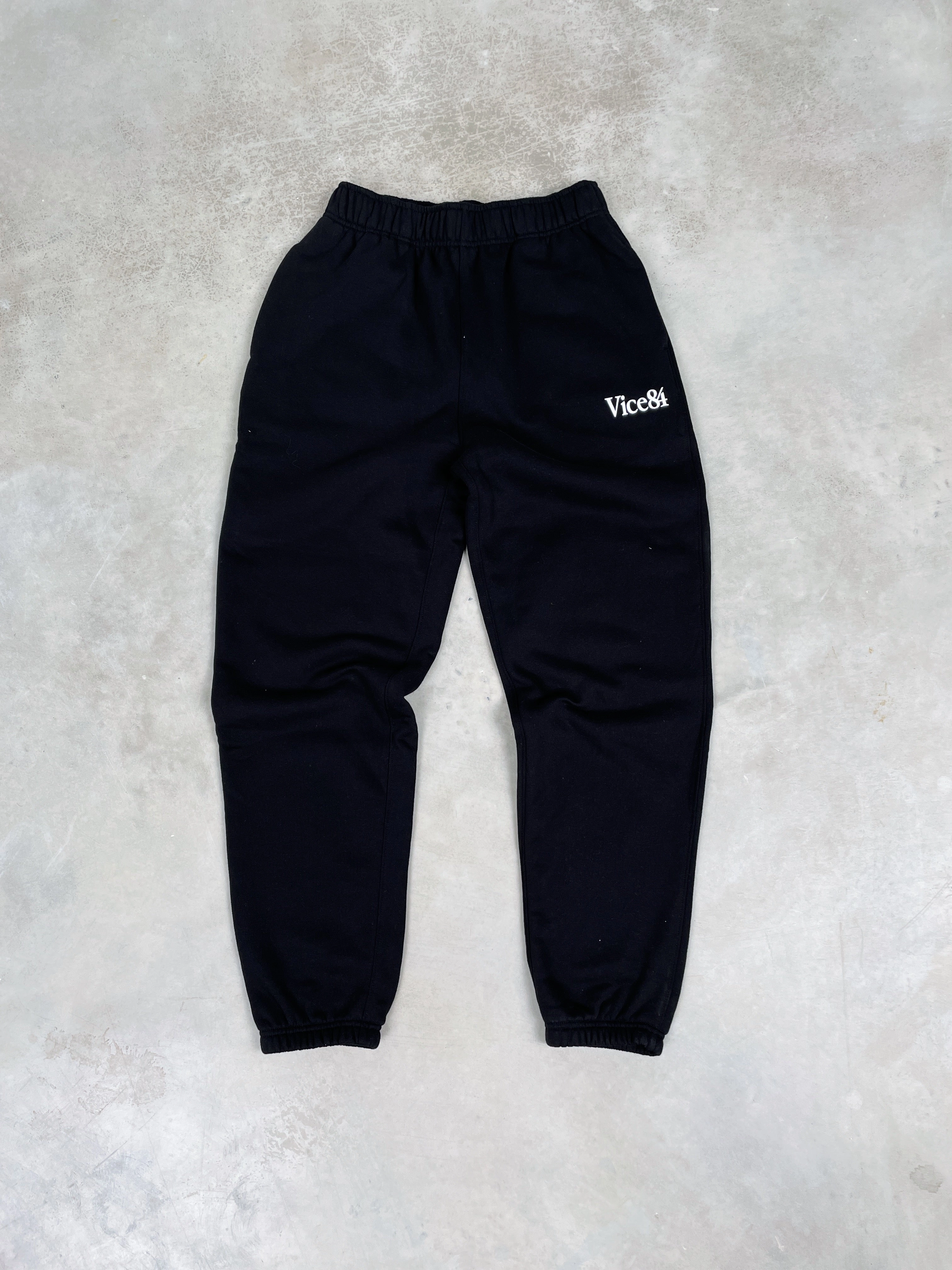Vice 84 Premium Hoodie & Jogger Set - Black Organic Cotton Music Festival Style