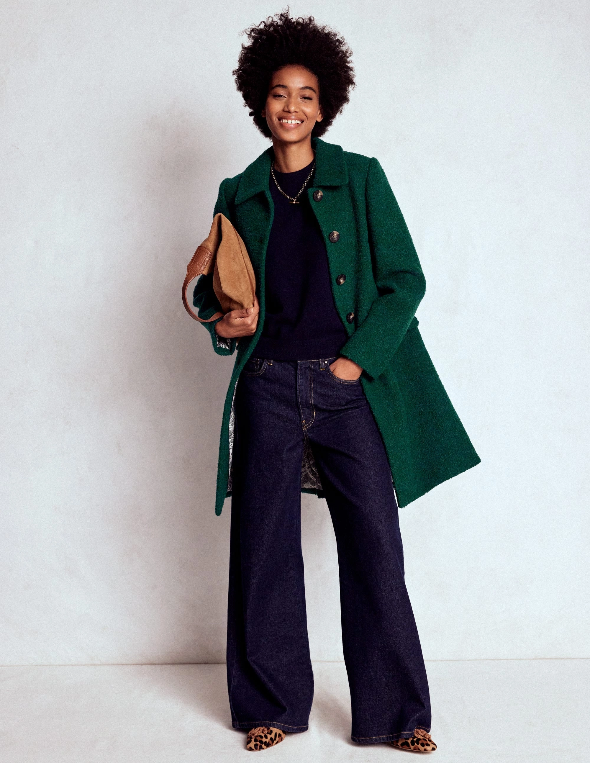 Edinburgh Wool Coat-Emerald Night Street Ready