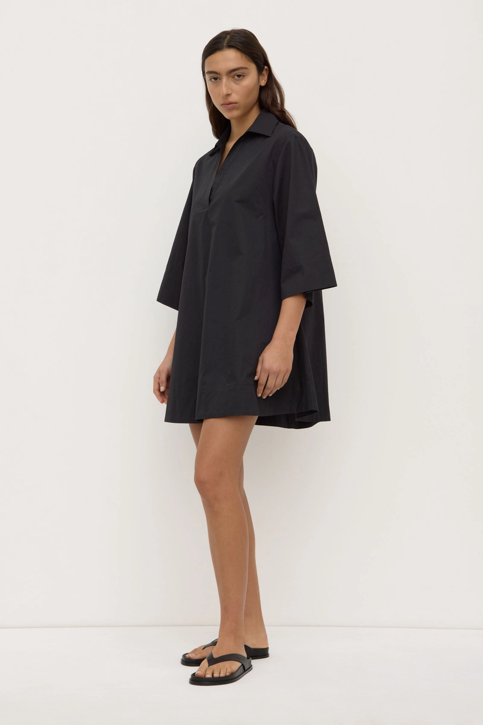Claire Mini Shirt Dress Relaxed Layer Warm Undertone