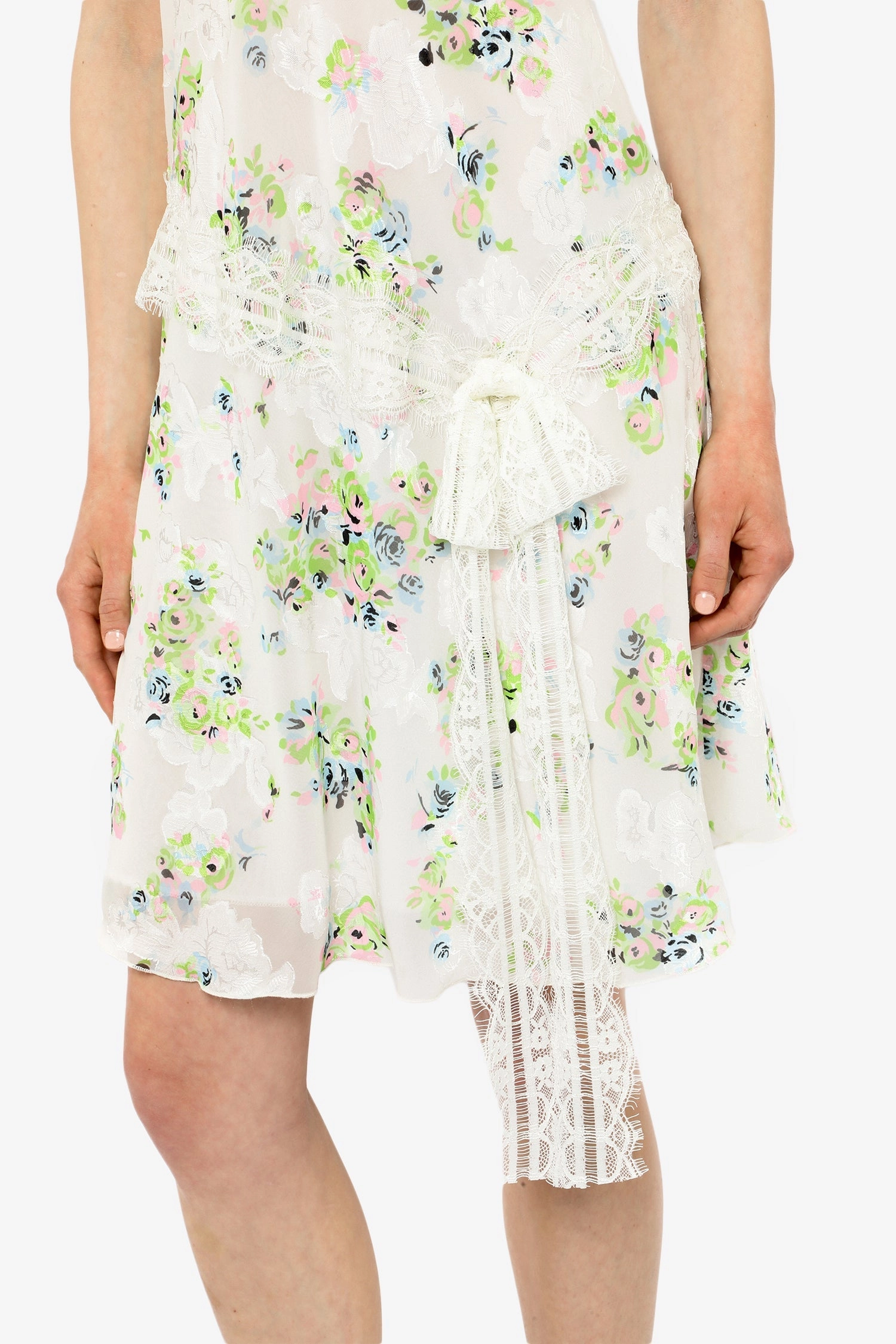 Rosies Posies Chiffon Romantic Lace Slip Dress Comfortable Shape