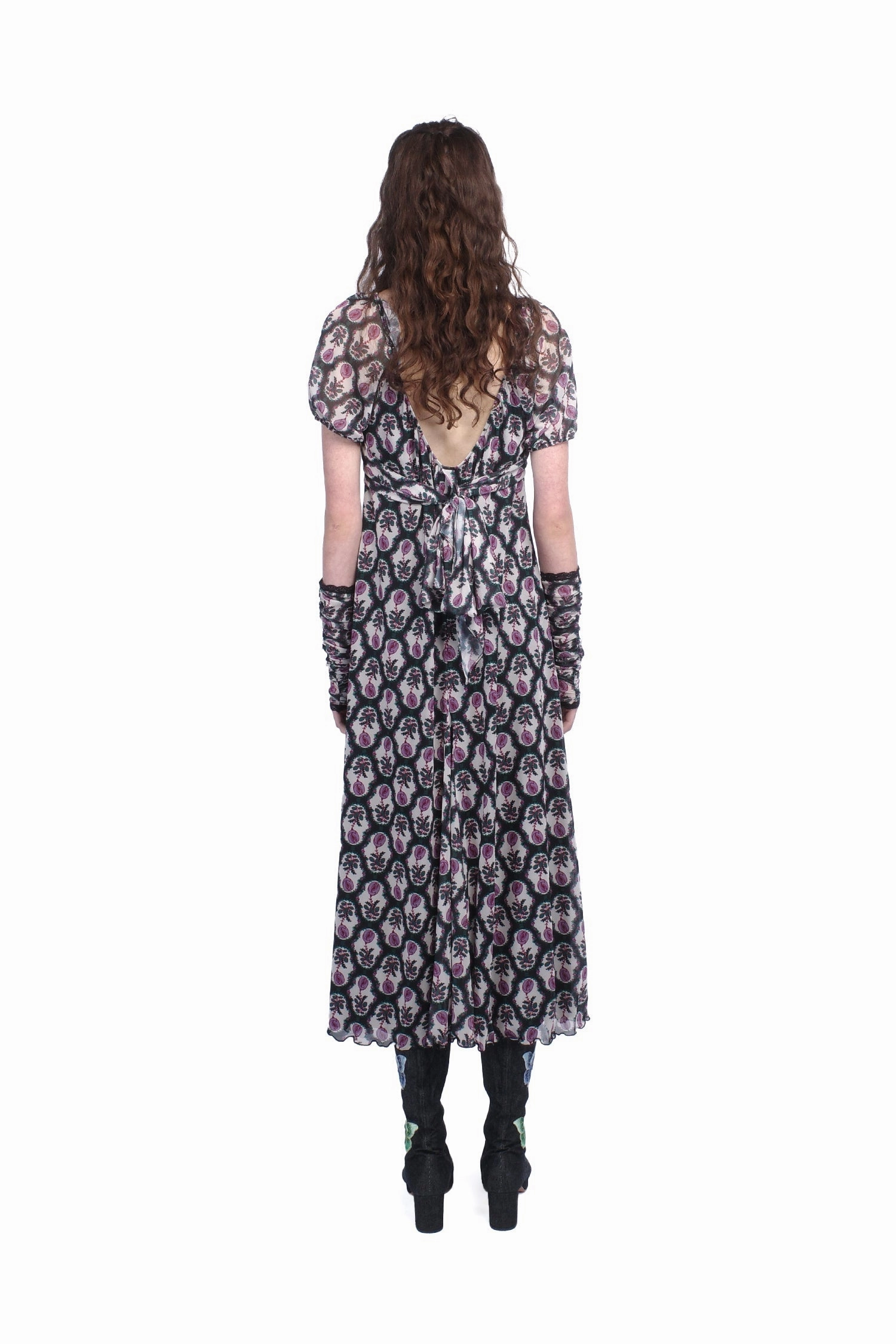 Sleeping Beauty Mesh Bow Dress Neutral palette