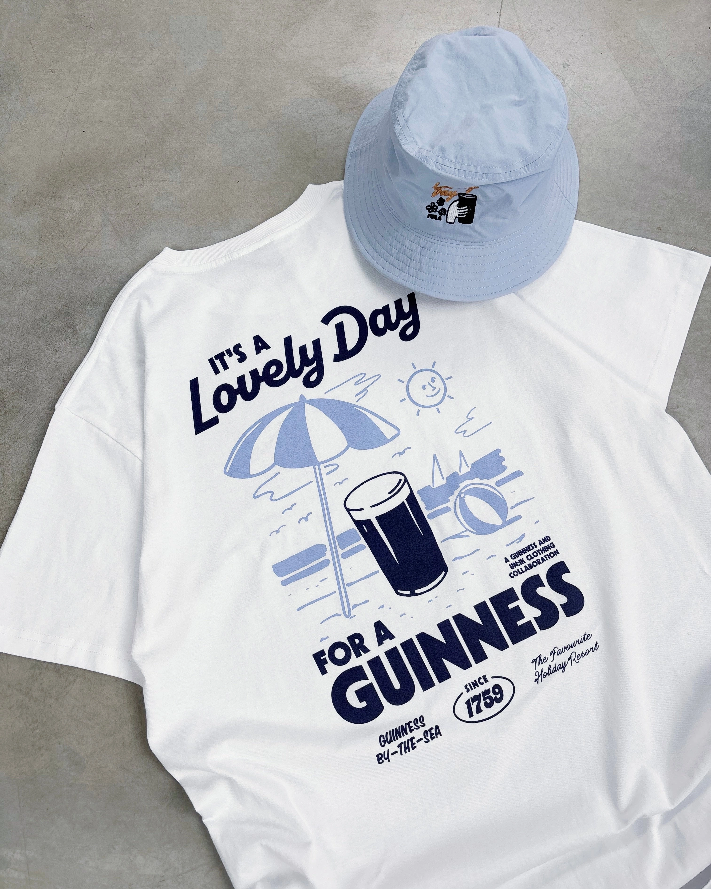 Guinness x UN:IK 'Summers Day' Tee - White Relaxed Comfort Wear