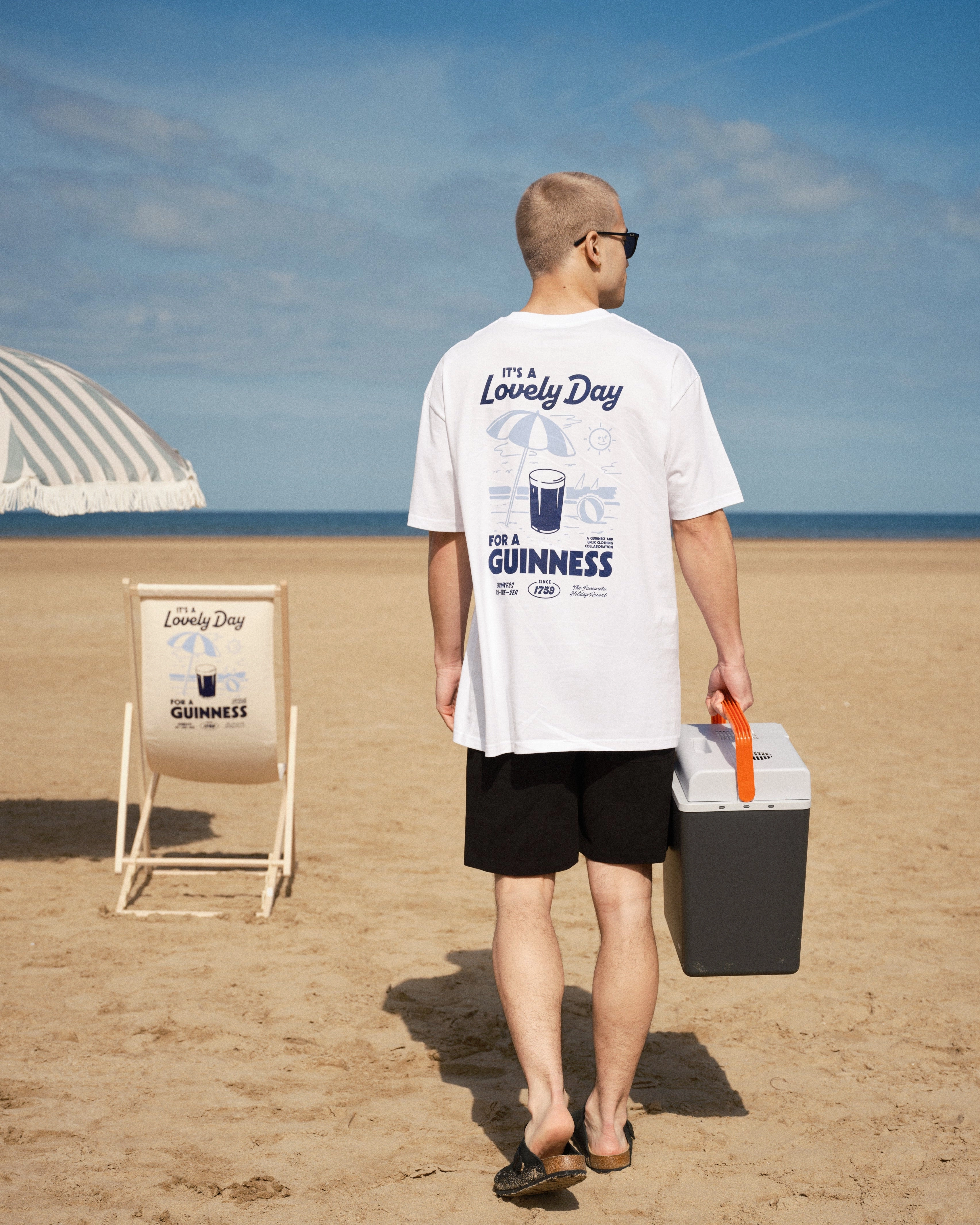 Elderly clothing Guinness x UN:IK 'Summers Day' Tee - White