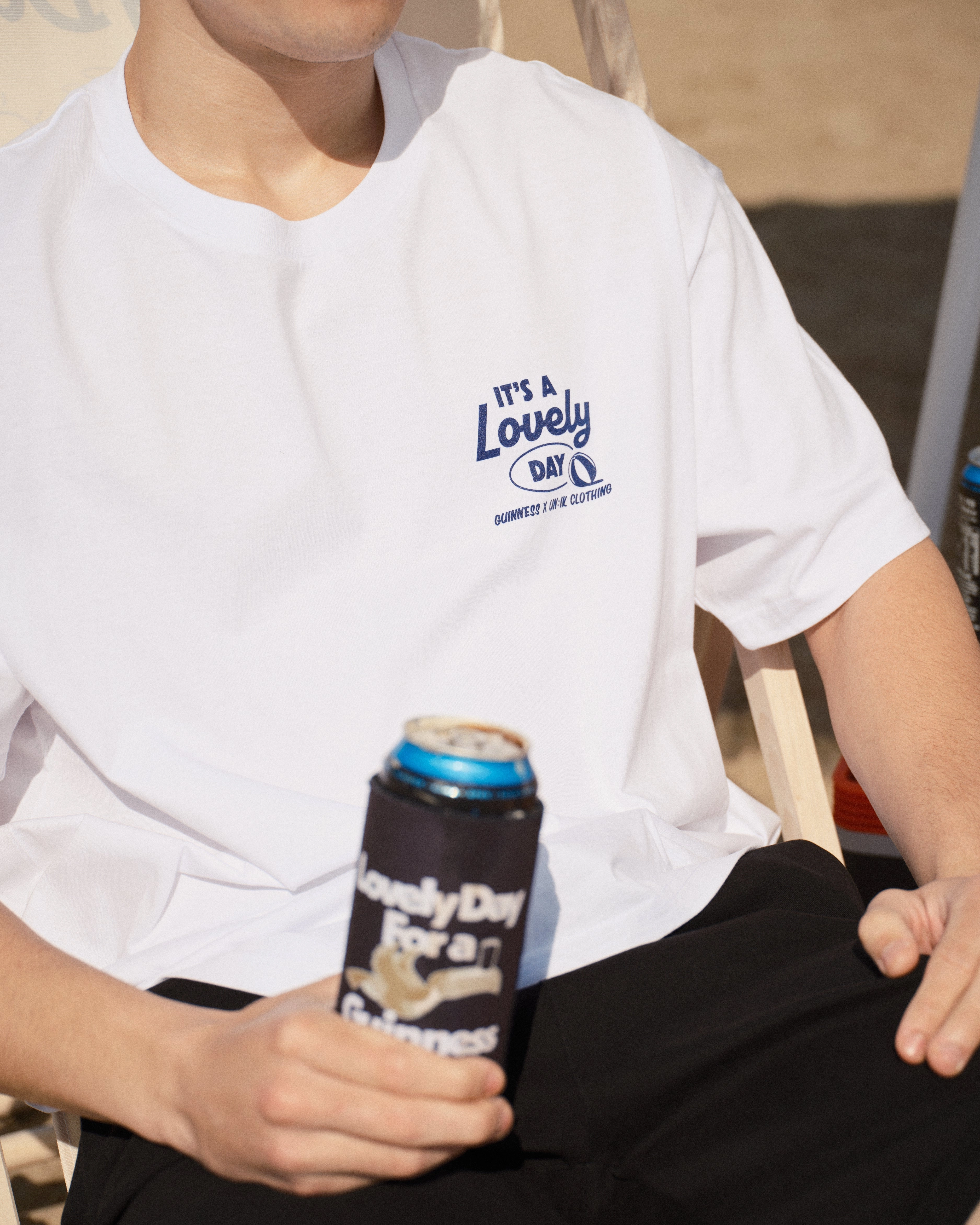 Guinness x UN:IK 'Summers Day' Tee - White Fresh Vibes Comfortable Layer