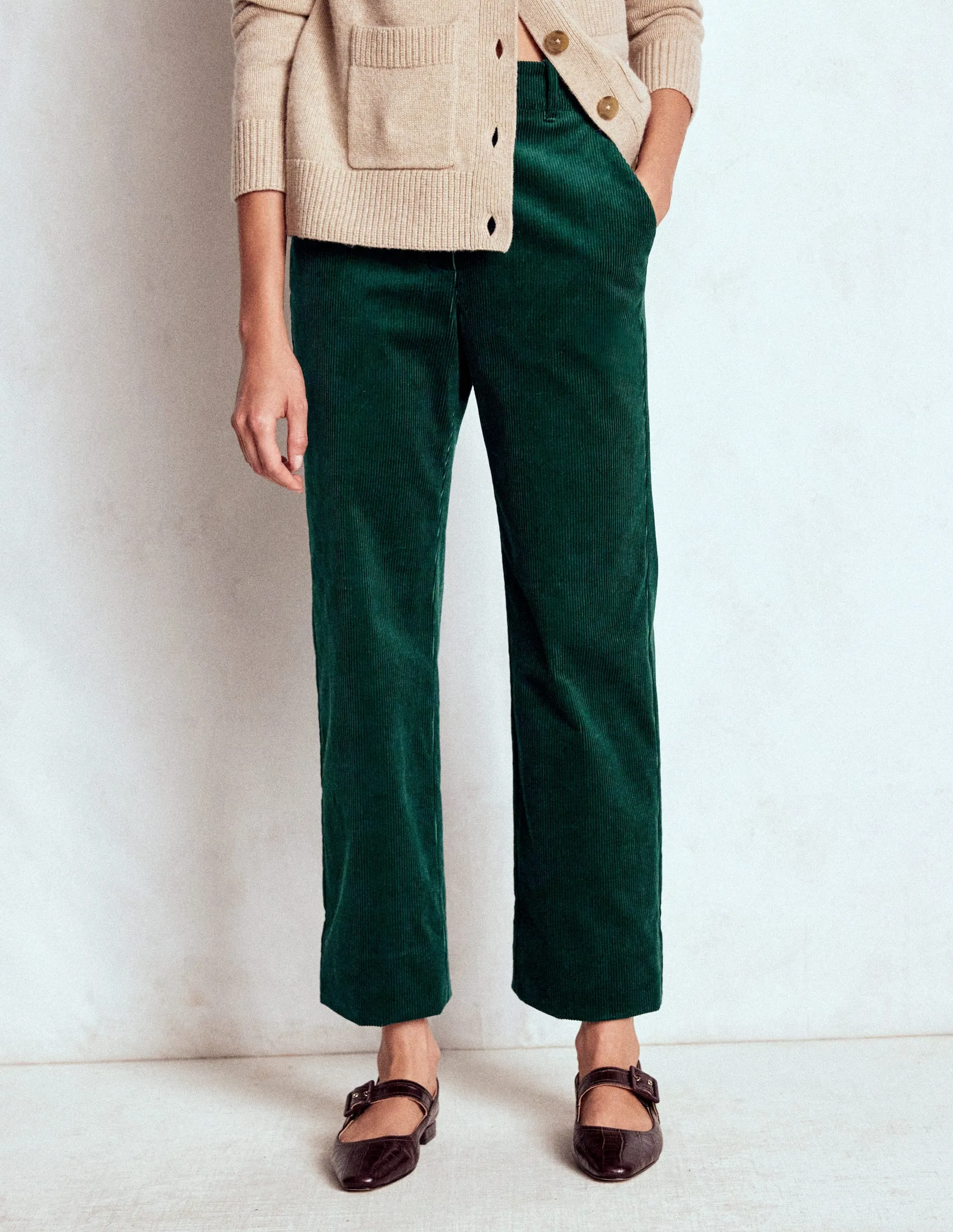 Canonbury Cord Trousers-Emerald Night Breathable Layer Fit Ripstop Reinforcement