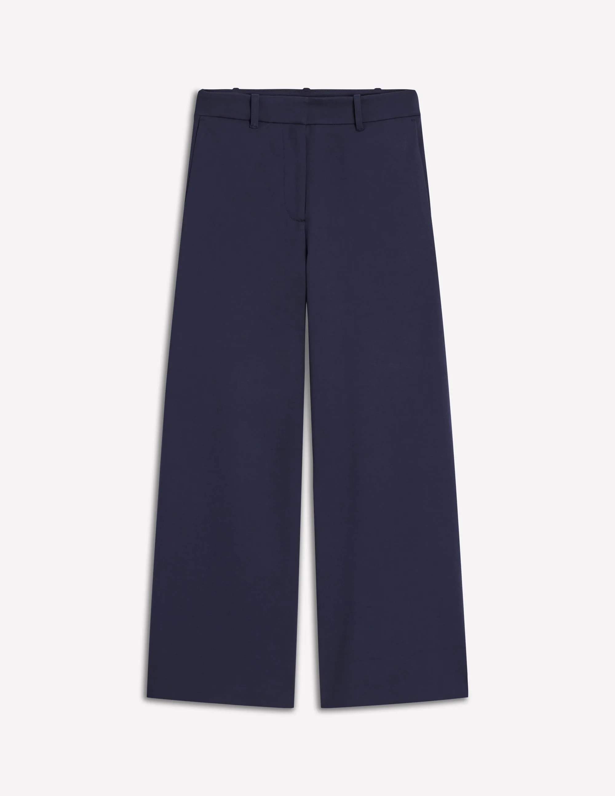 Compression Support Lining Belgravia Ponte Crop Trousers-Navy