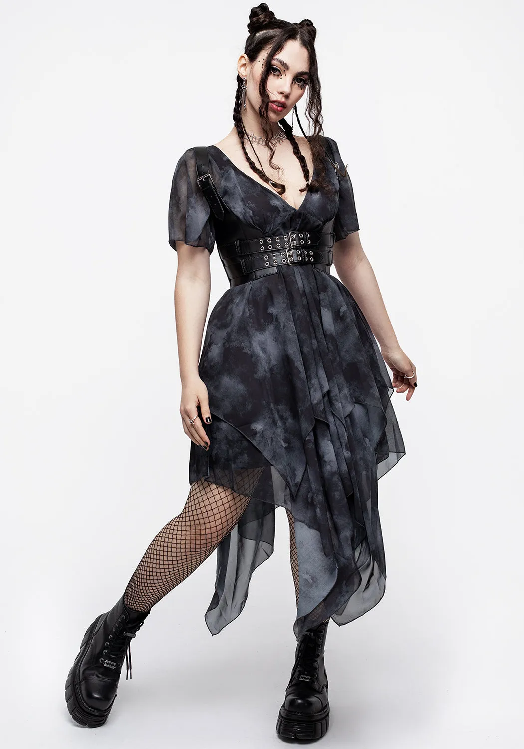 Shine Dressy Tempest Layered Midi Dress