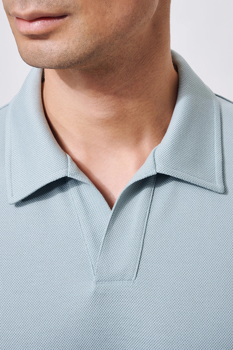 Regal Pique Buttonless Polo | Green GYE111 Sleek Comfort