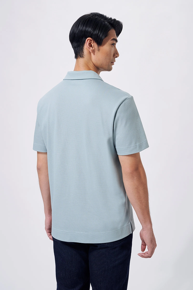 Stylish Vibe Breathable wear Regal Pique Buttonless Polo | Green GYE111