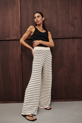 ASPEN SANDSTONE STRIPE KNIT PANT Odor control