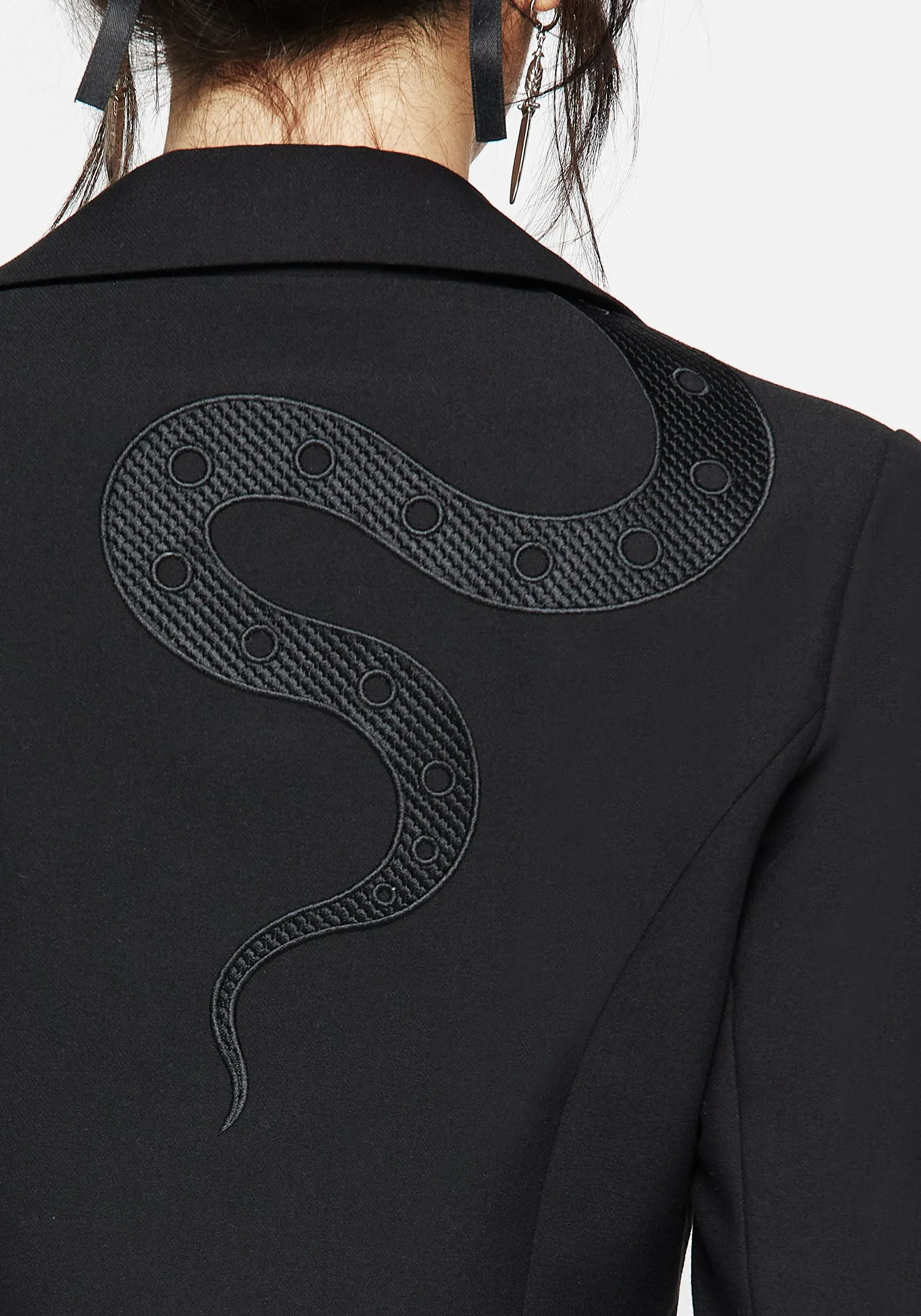 Slither Embroidered Blazer Dress Warm Touch