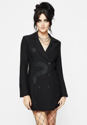 Slither Embroidered Blazer Dress Daily Wear