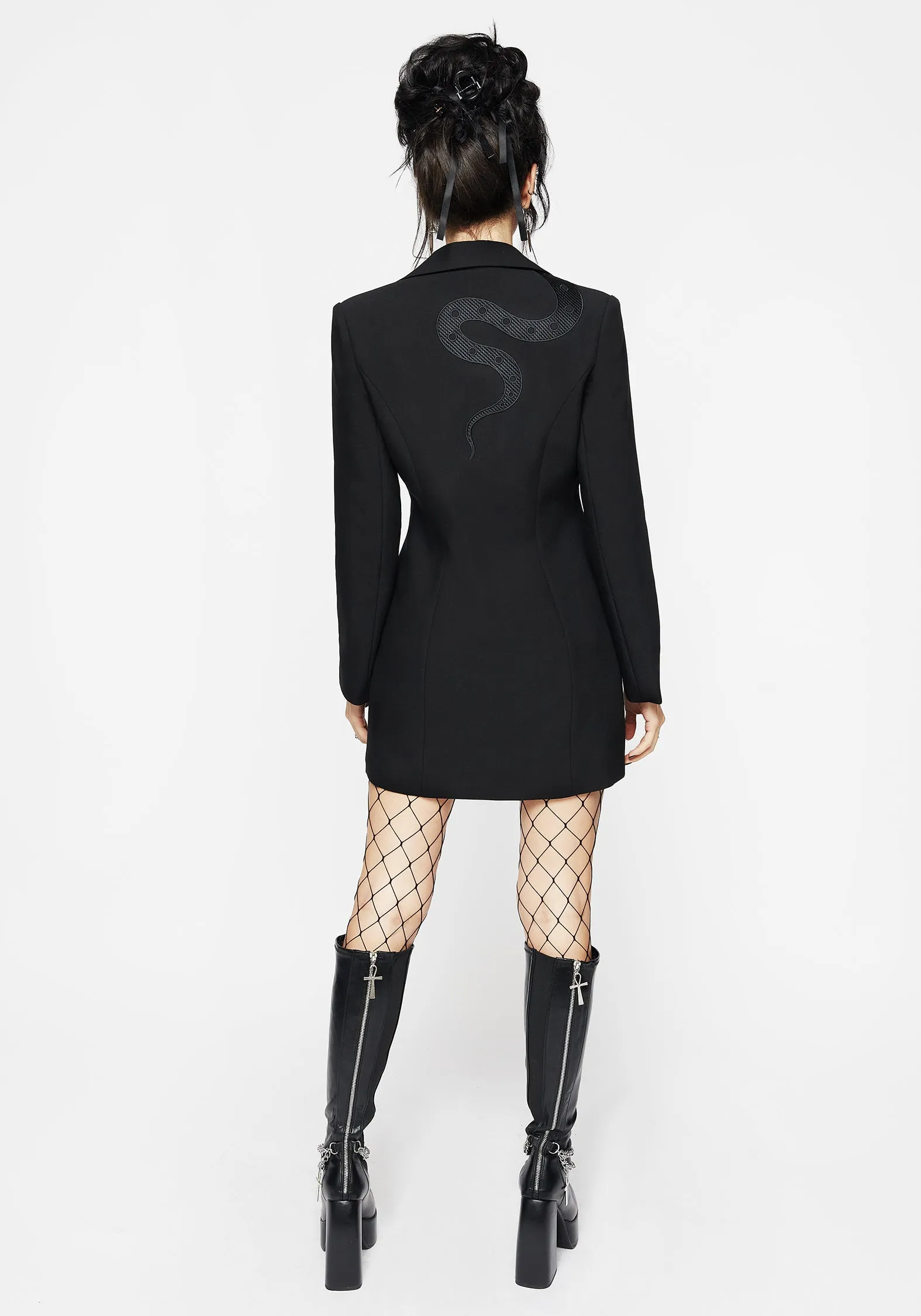 Radiant Mood Slither Embroidered Blazer Dress