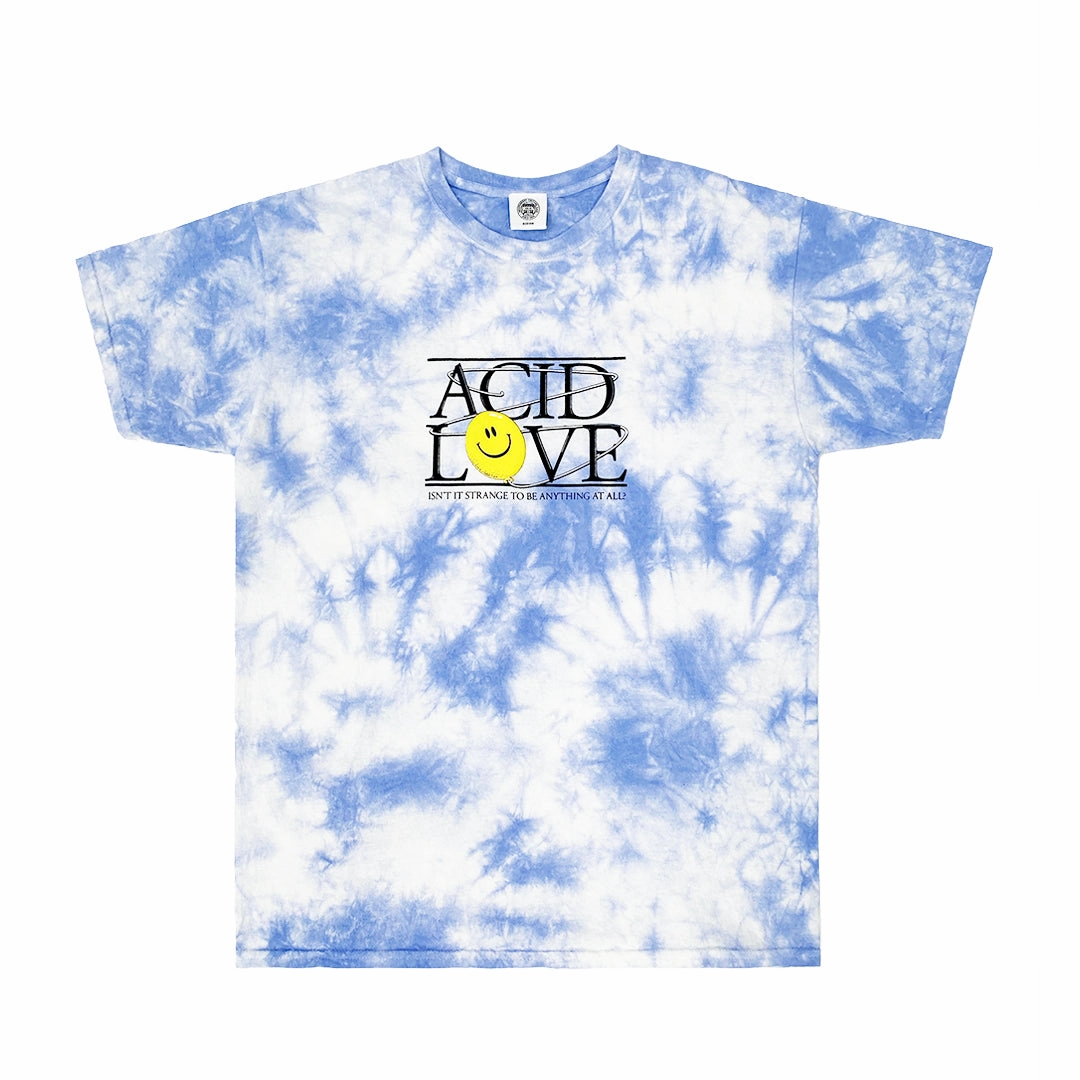 ACID LOVE 0.06 'Floating Points' Tee - Tie Dye Sky Blue Sublimation Printed Collar
