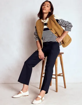 Smart 7/8 Trousers-Navy Versatile Fit Printed design