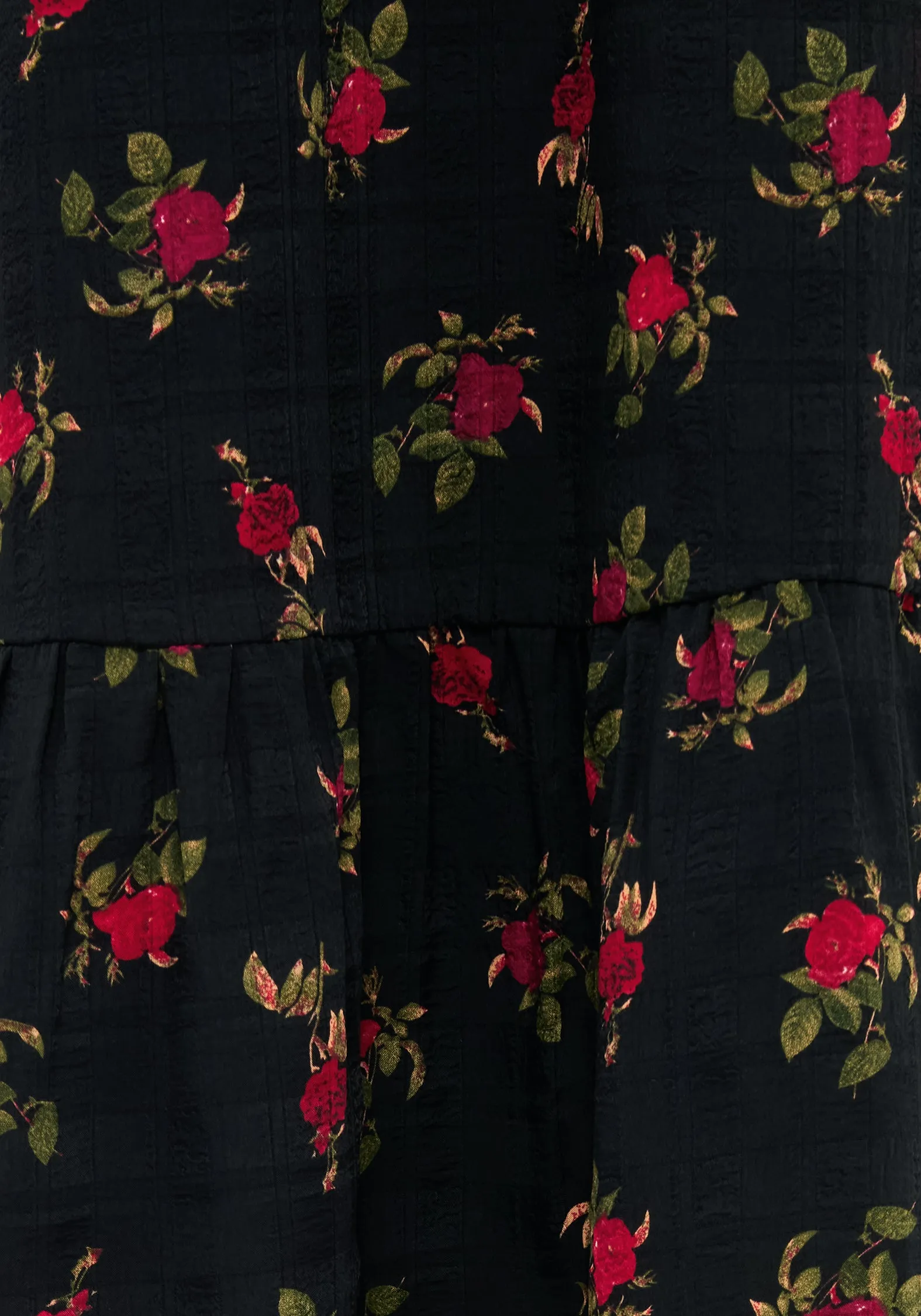 Darcey Floral Print Chiffon Midaxi Dress Magnetic-Closure