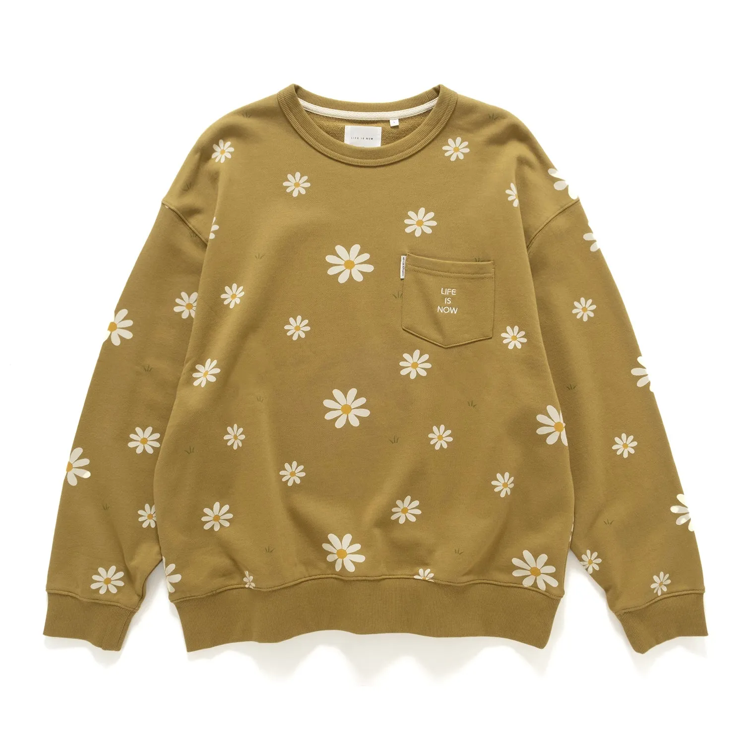 (SW477) Daisy Allover Print Sweater Casual Comfort Layered Style