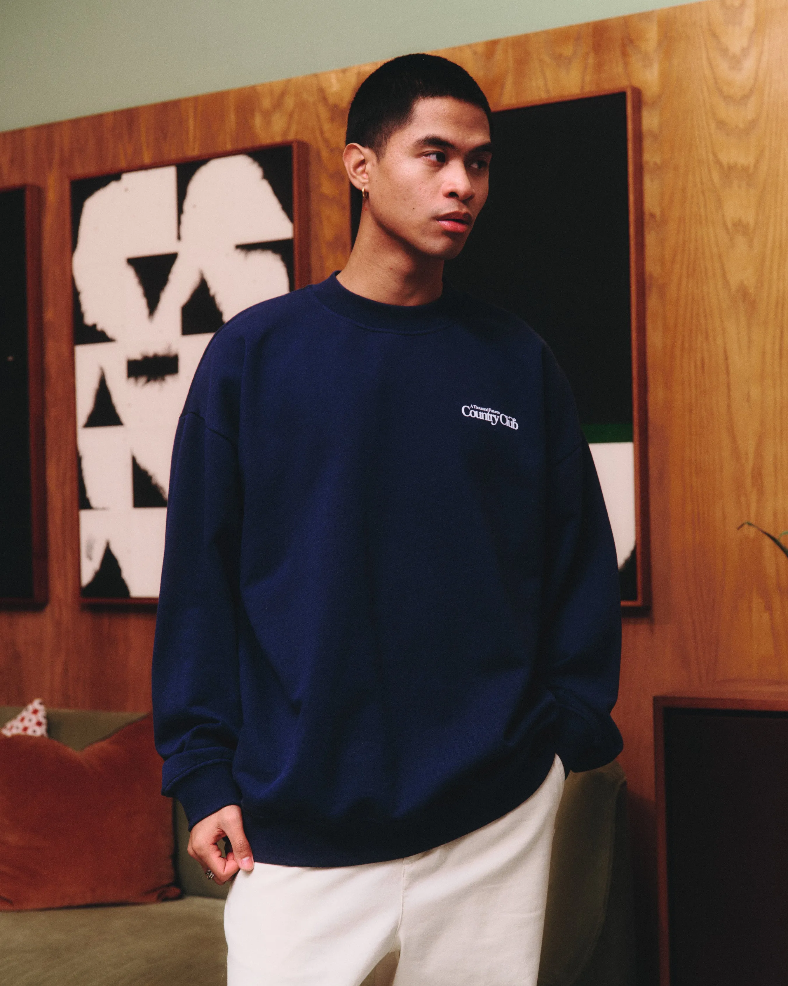 A Thousand Futures x GK 'Country Club' Sweater - Navy Everyday Comfort Wear