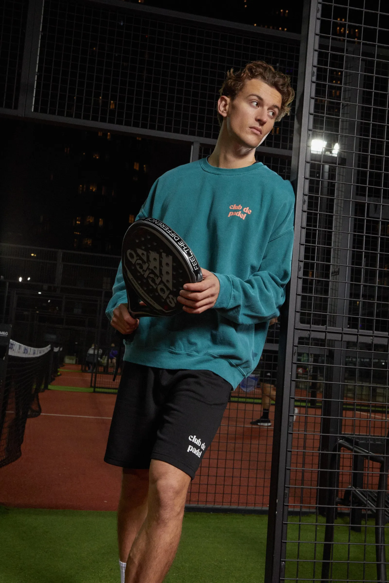 Easy Care Fabric Anti Pilling Finish Club de Padel 'El Martillo 1.0' Vintage Washed Sweater - Dark Green
