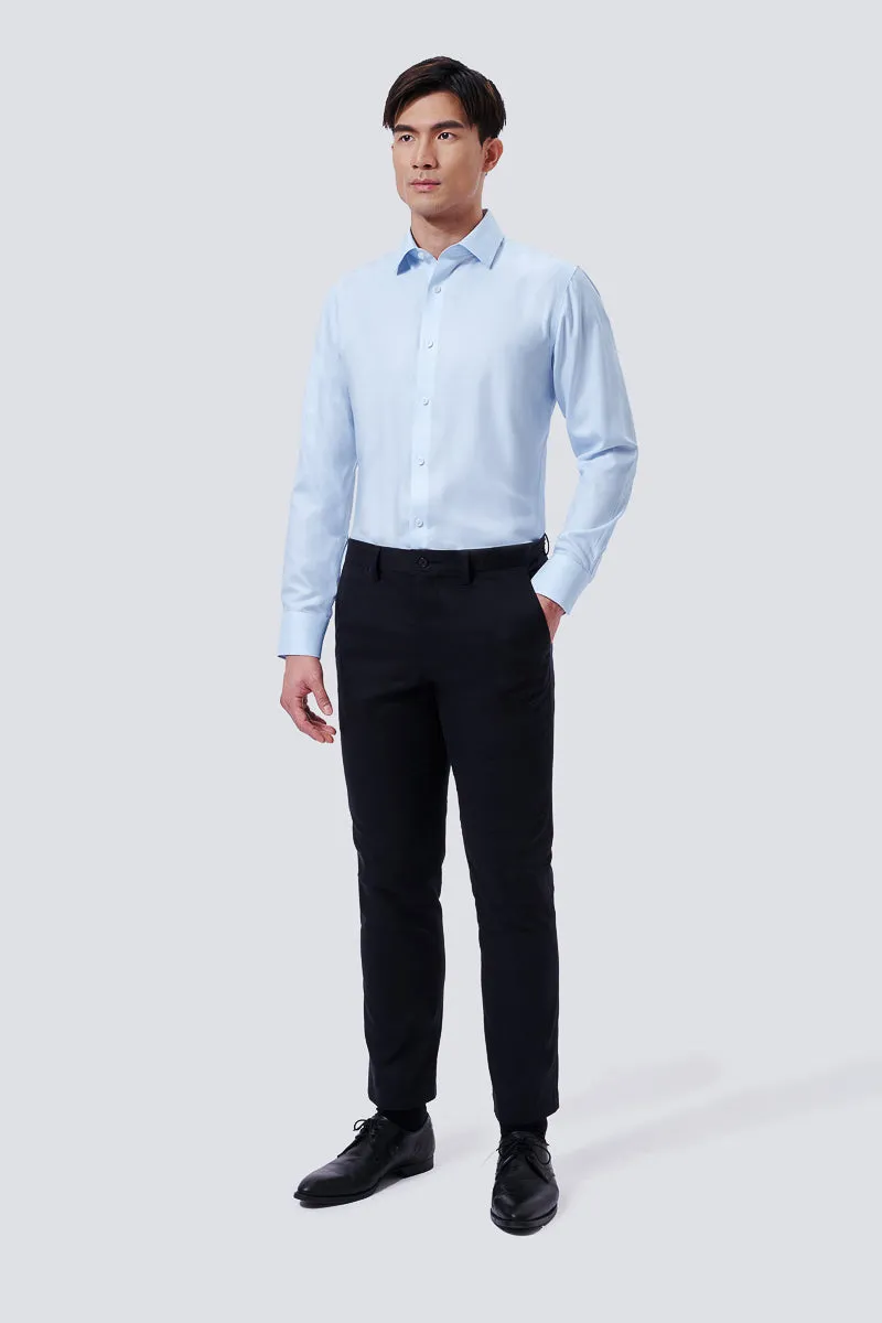 Reinforced Seams Supreme Cotton Twill Dress Shirt | Light Blue 17708N