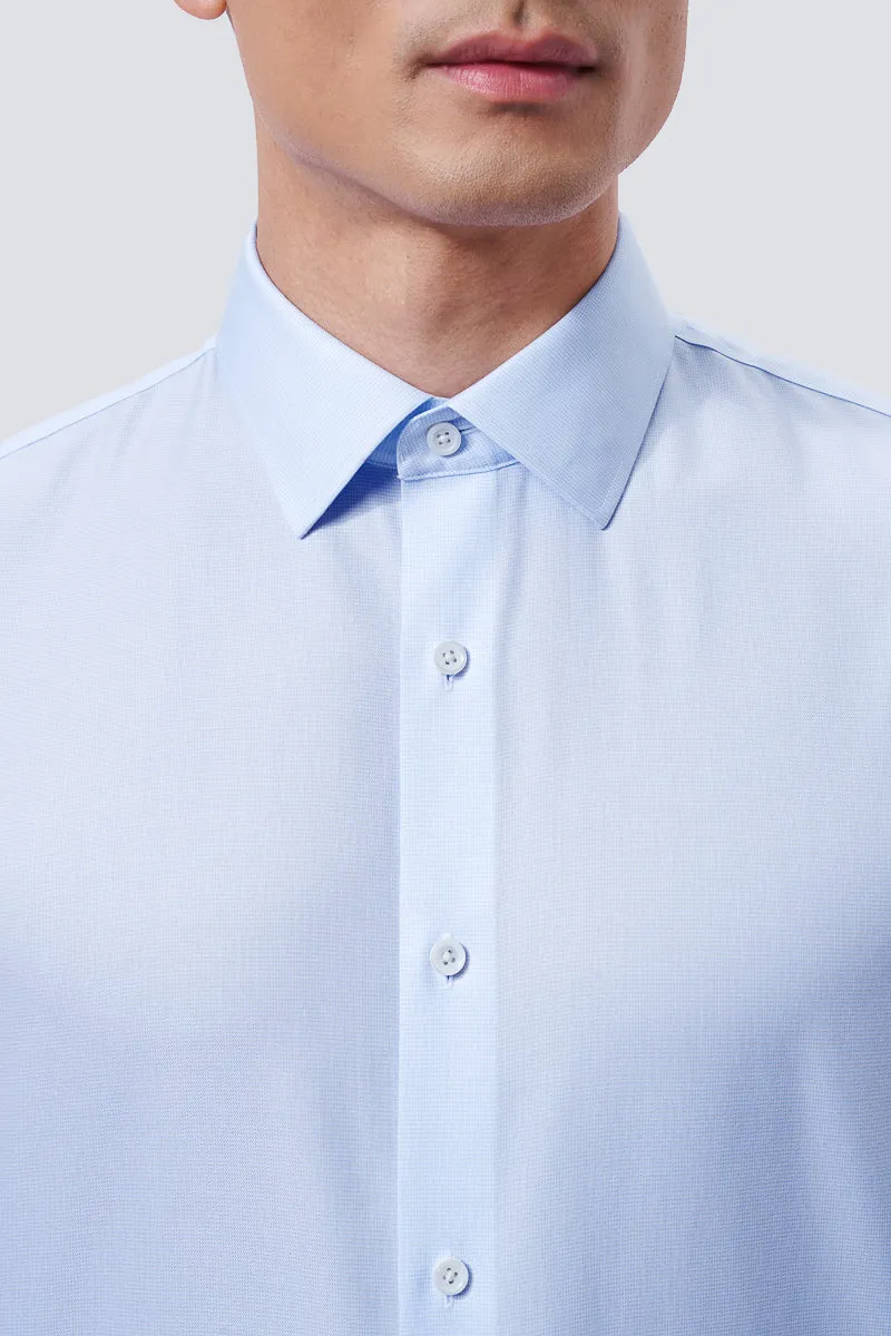 Supreme Cotton Twill Dress Shirt | Light Blue 17708N Breathable Underarm Vents