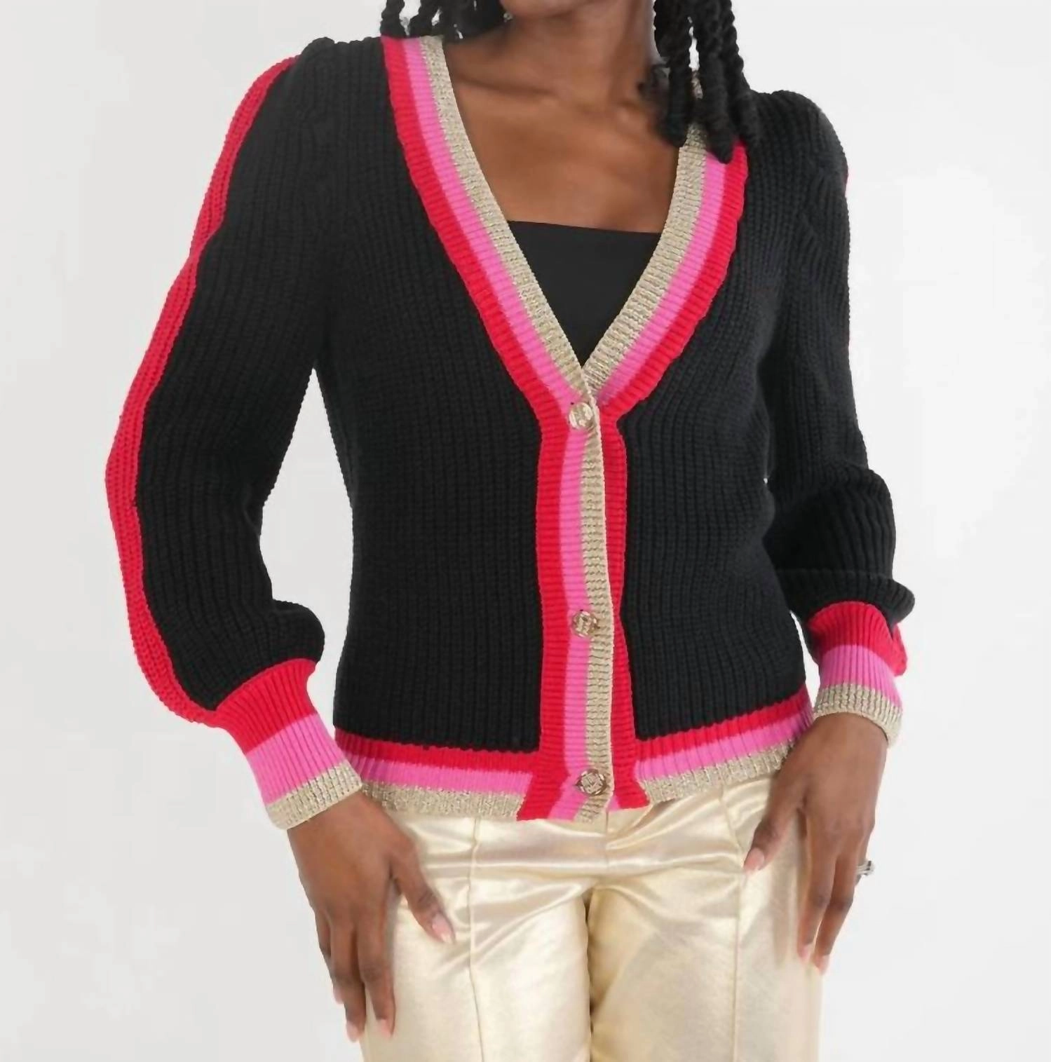 Knit Essentials Clara Cardigan In Fairy Lights