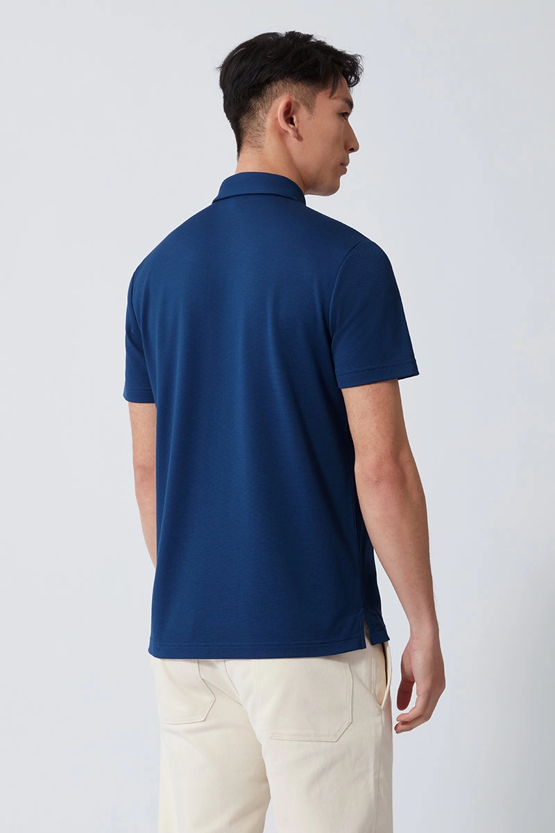 Regal Pique Polo | Blue NYE073 EasyCare Woven Fabric Travel Staple