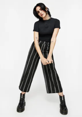 Clandestine Stripe Cotton-Blend Culottes All-Purpose Wear