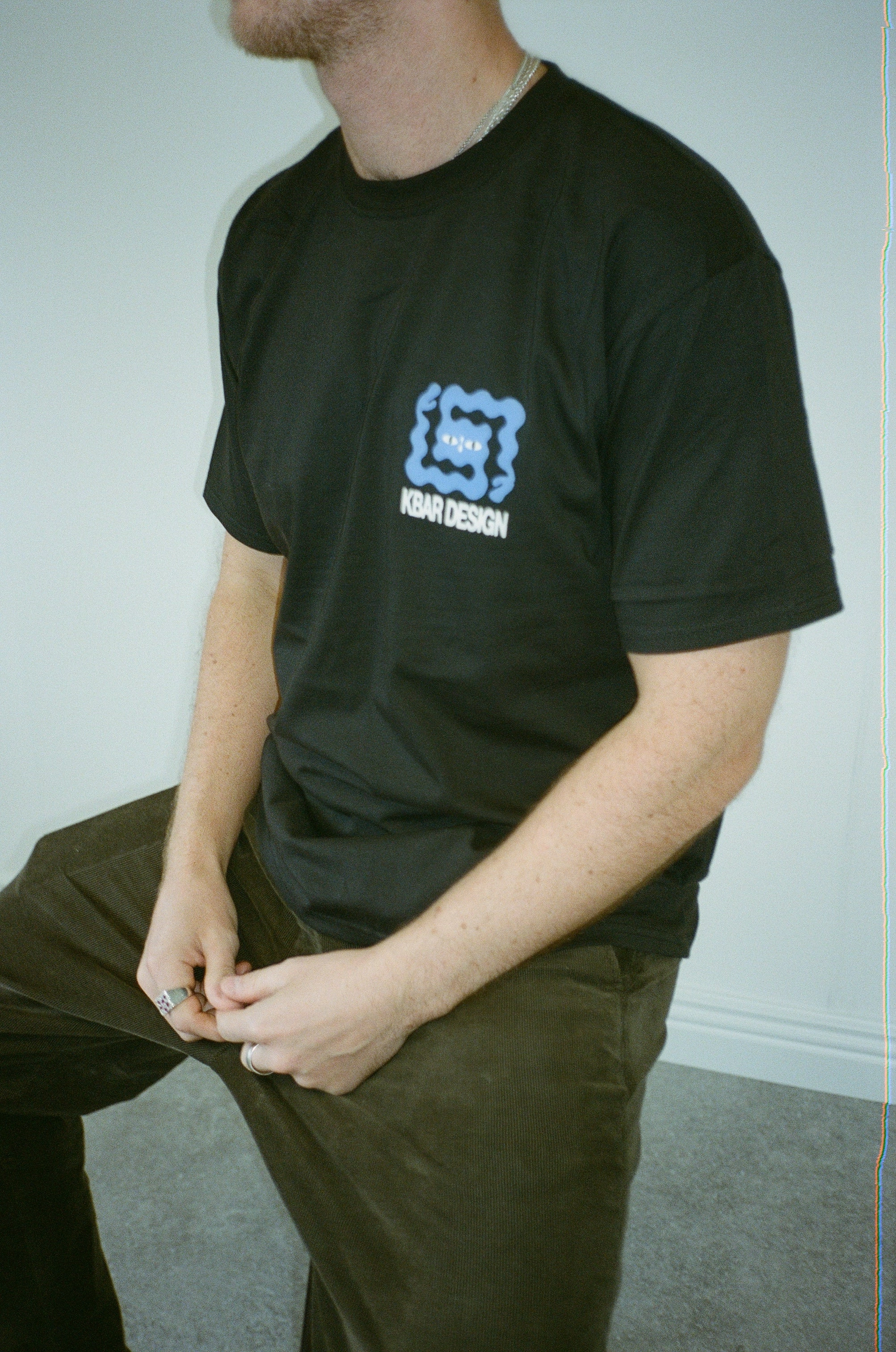 KBAR X UN:IK 'Logo' Tee - Black sequined details