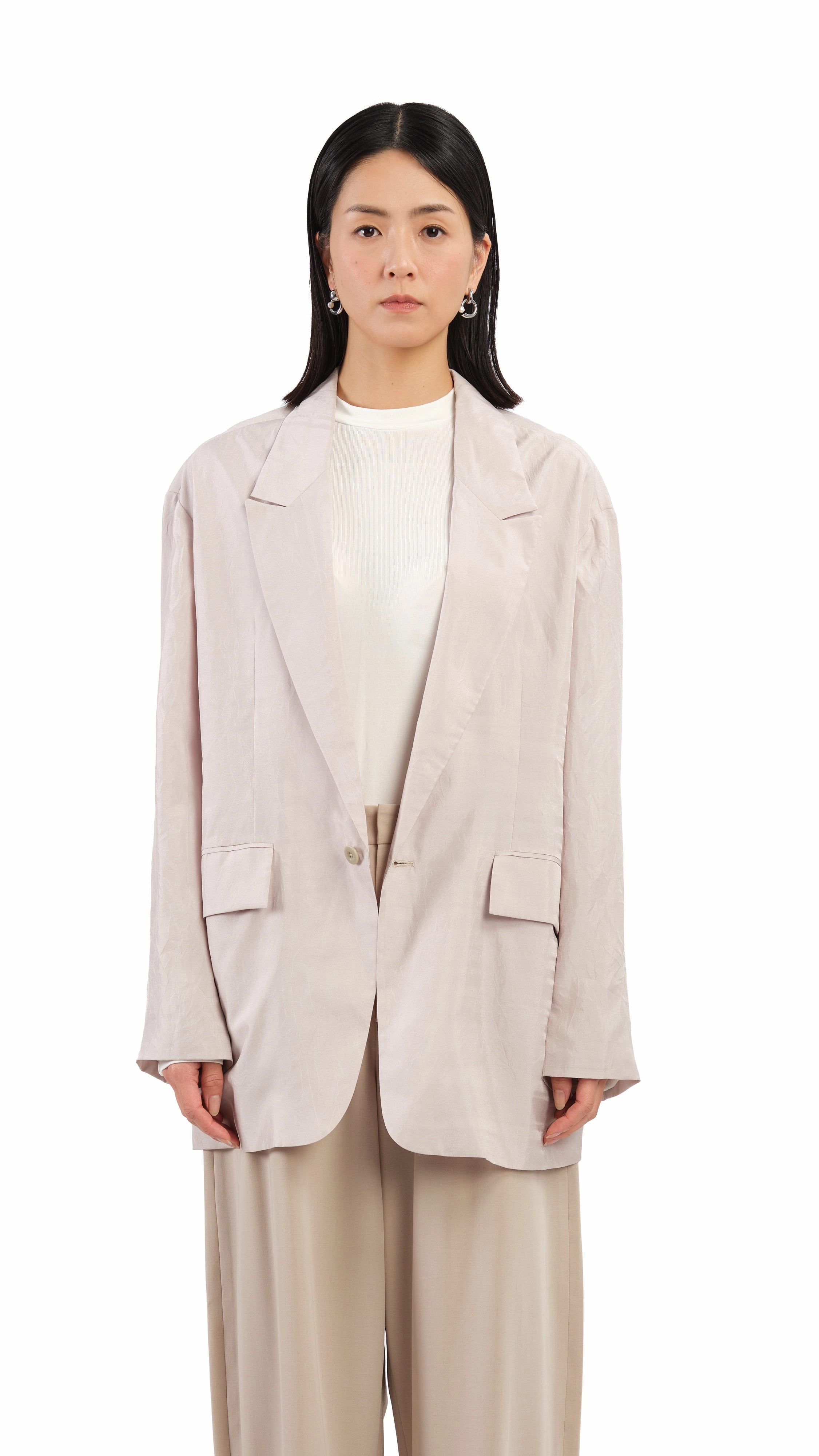 Clean Outer Loose-Fit Blazer