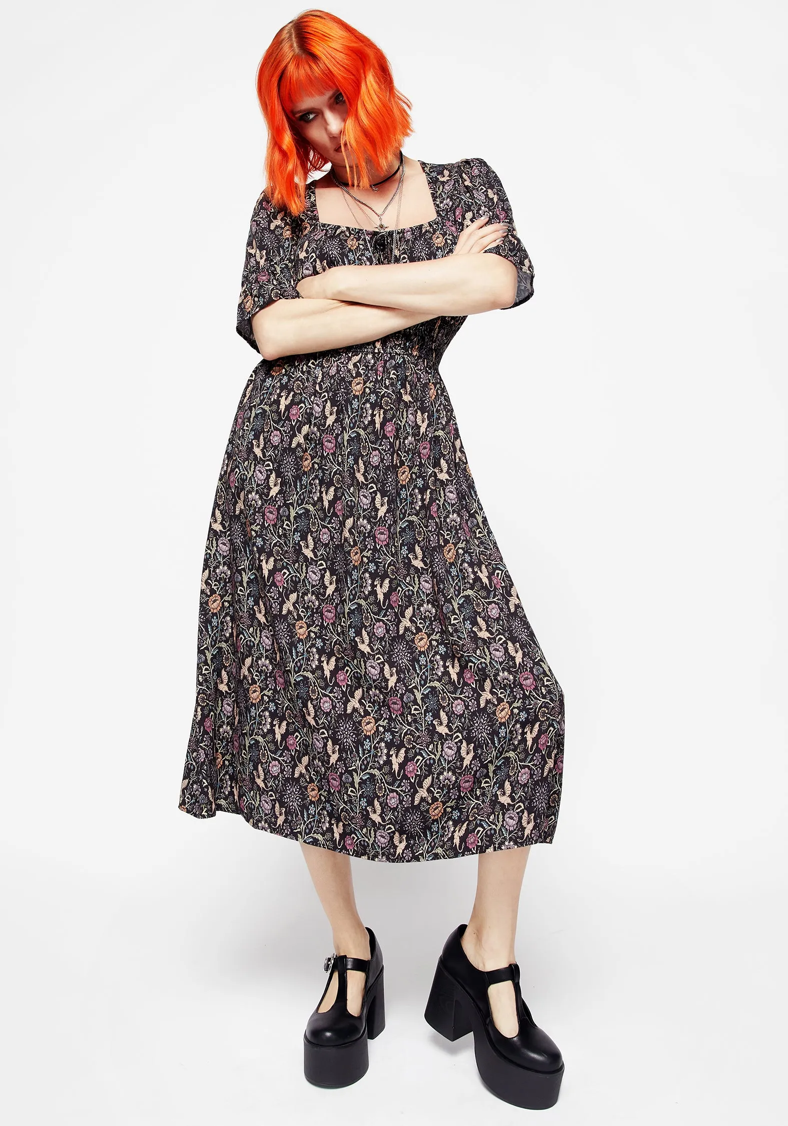 Relaxed Fit Look Snapdragon Midi Dress