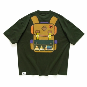 (ZT1519) Backpack Graphic Patch Tee Light and Cozy