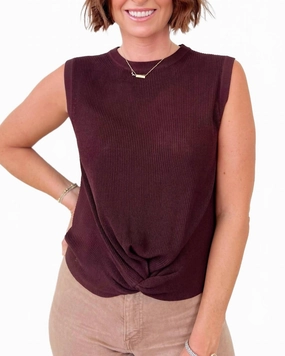 Chilly Season Wear Lauren Sweater Top In Brown