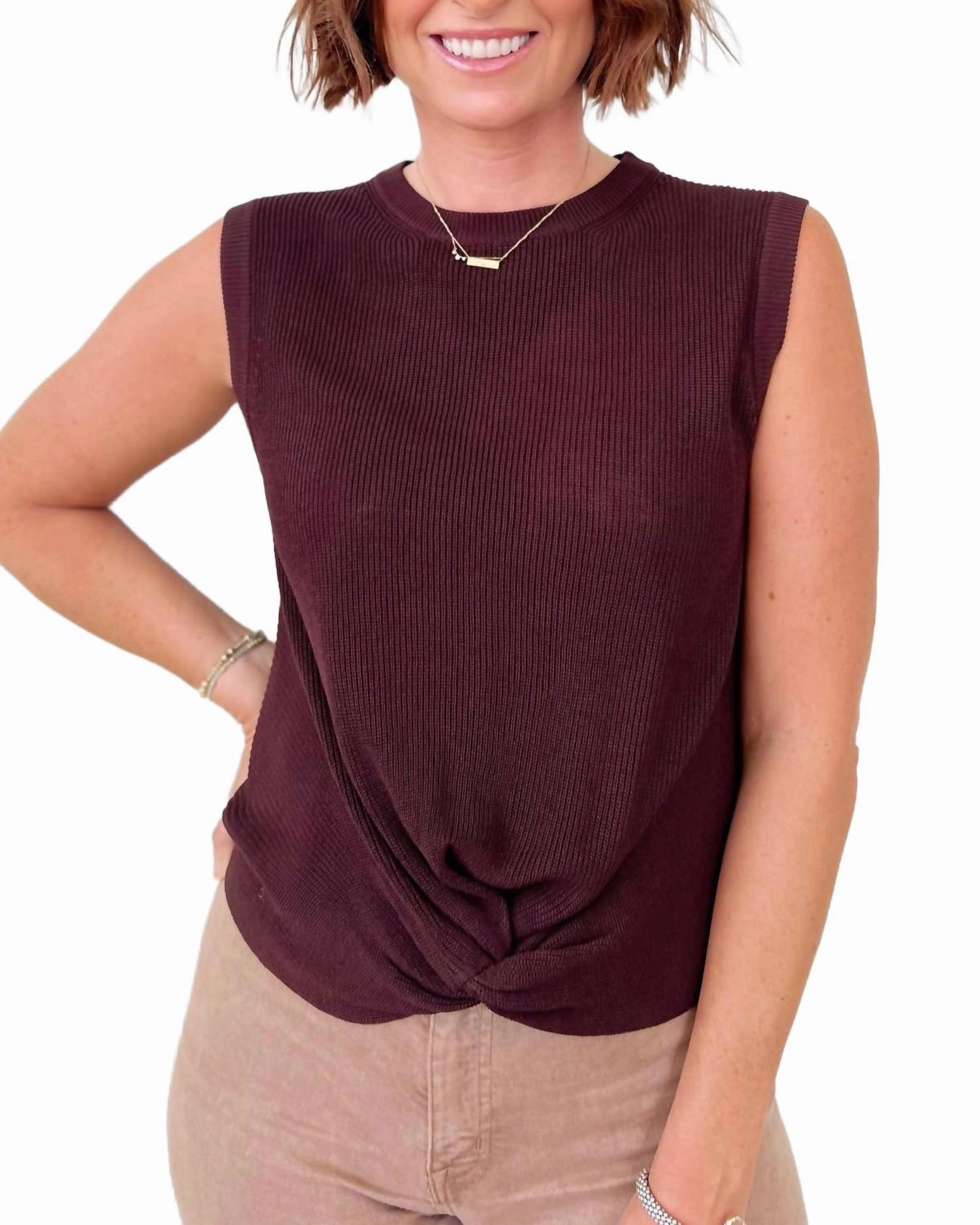 Lauren Sweater Top In Brown Winter Fashion Must-Have