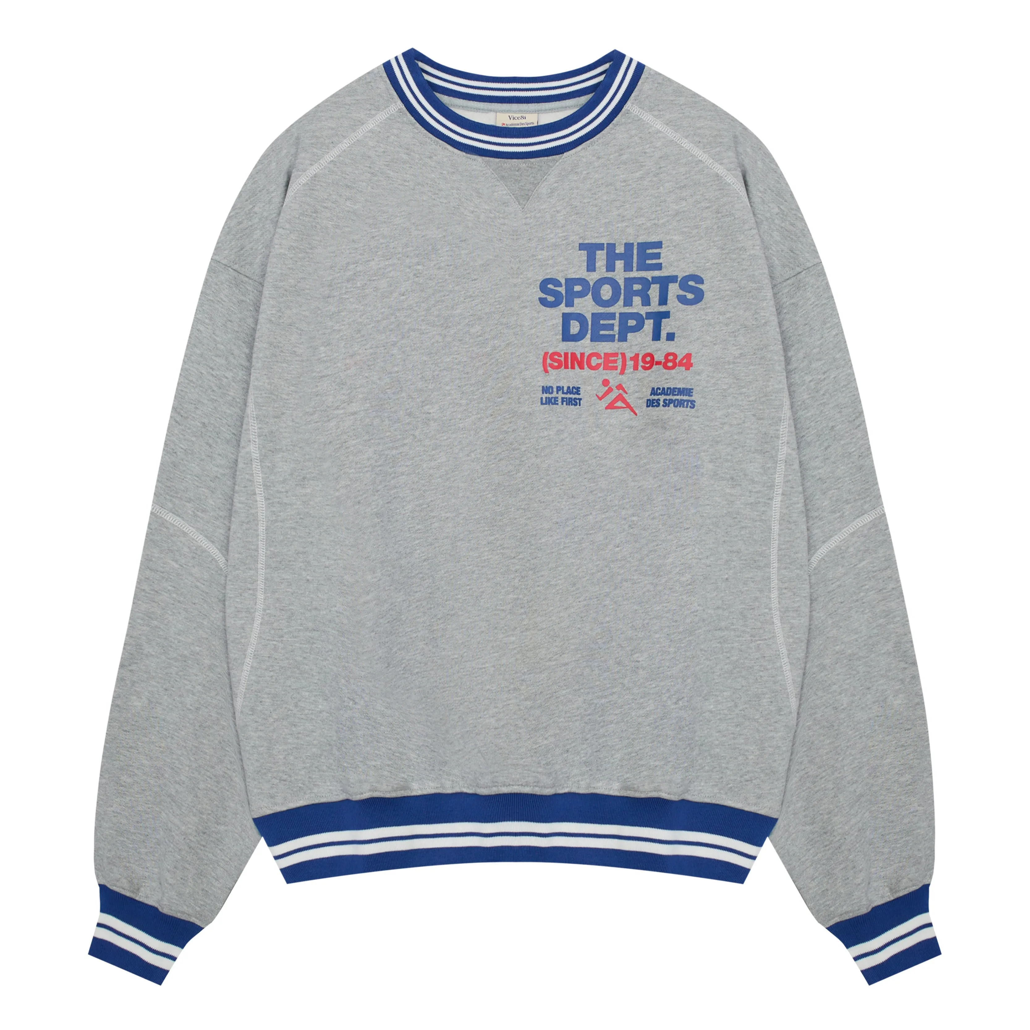 Chilly Chic Outdoor Style Vice 84 'The Sports Dept' Heavyweight Sweater - Heather Grey