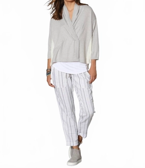 Women's Poolside Pullover Top In Fog Cozy And Warm