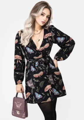 Nightmoth Mini Wrap Dress Timeless boho dress