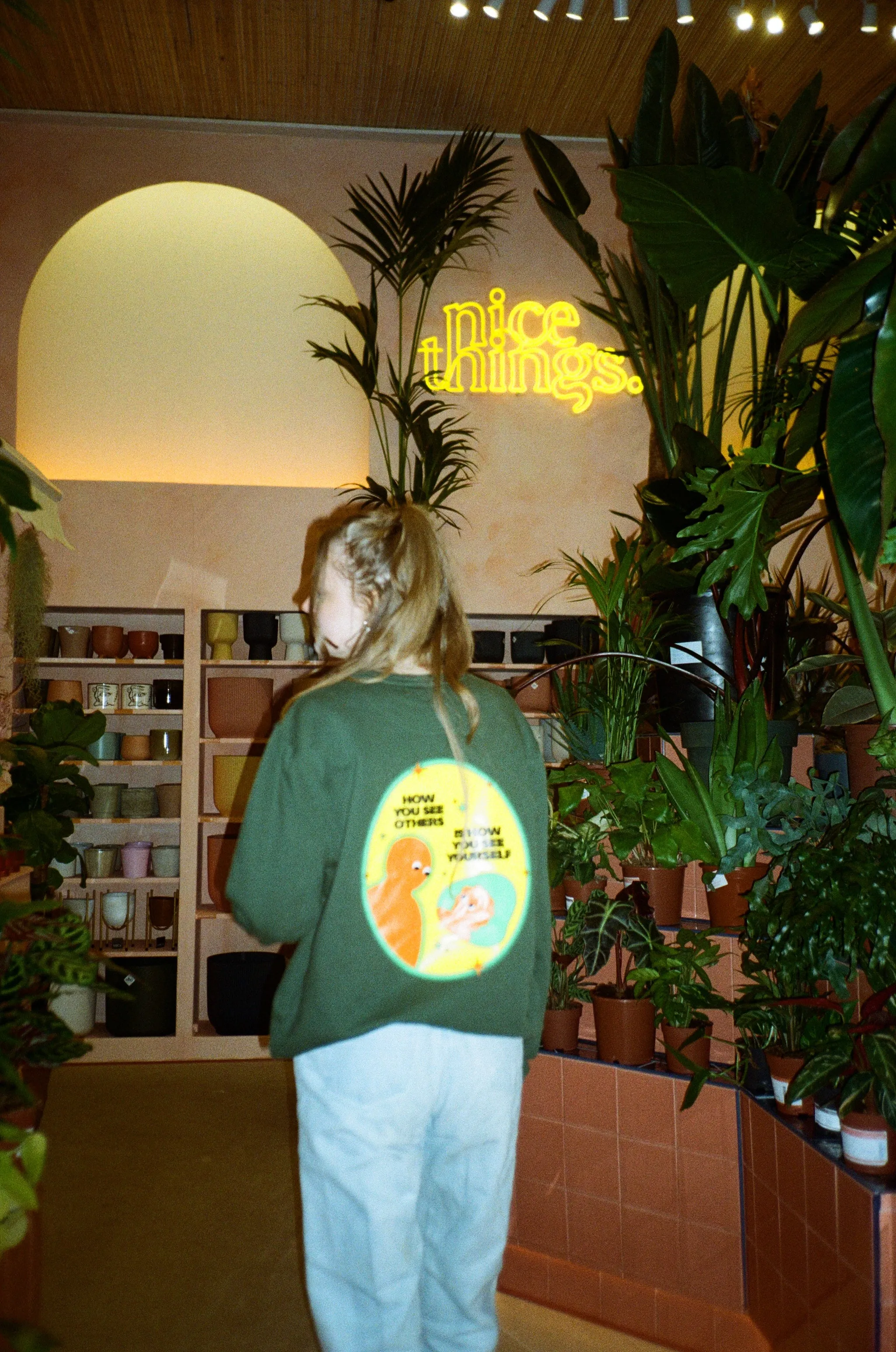 Casual Fit Pleasure Paradox 'How You See Yourself' Sweater - Bottle Green