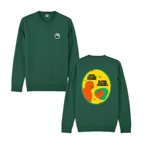 Timeless Layer Pleasure Paradox 'How You See Yourself' Sweater - Bottle Green