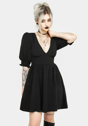 Divination Textured Mini Dress Functional Fit Pure Elegance