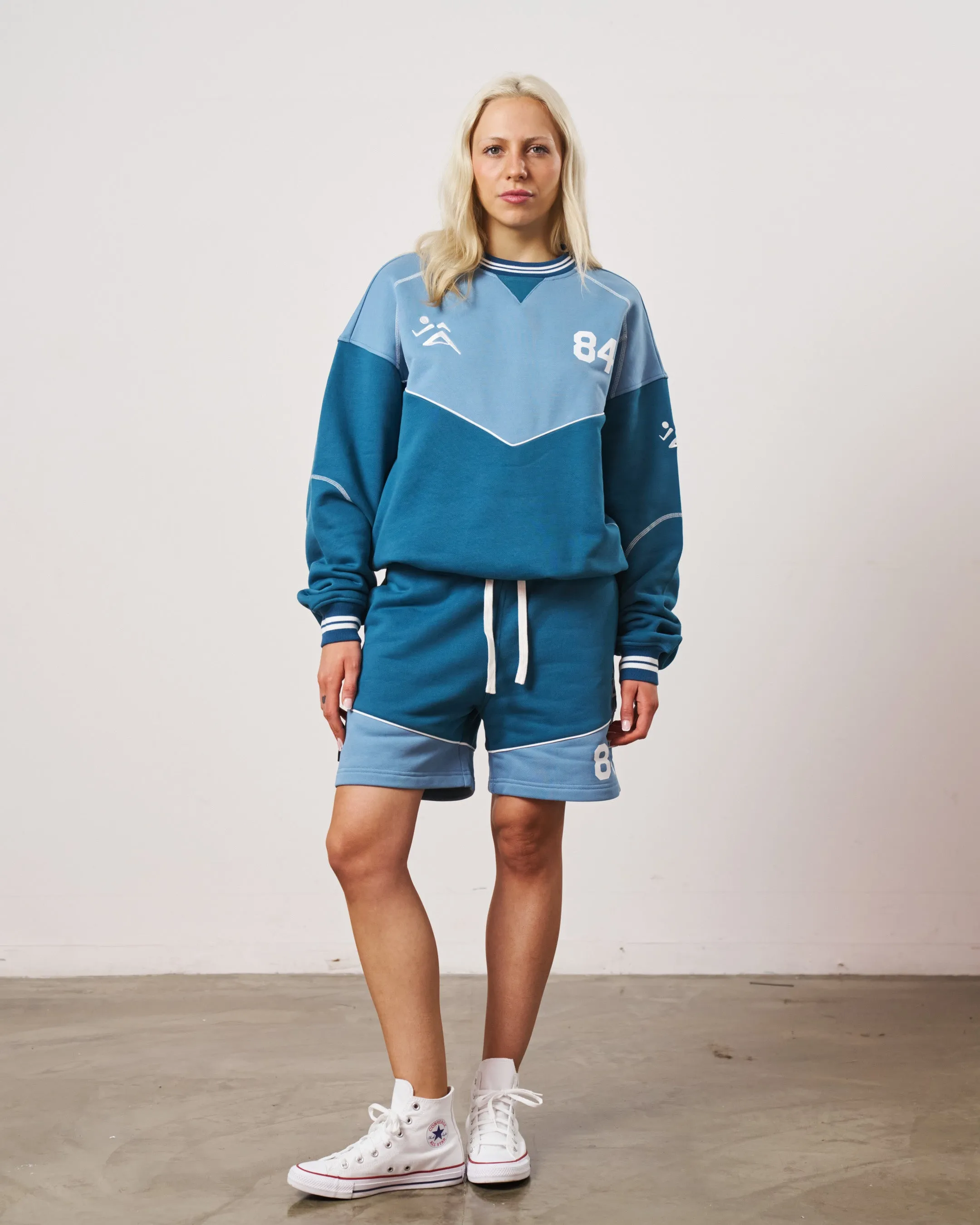 Versatile Layers Vice 84 'Warm Up' Heavyweight Panel Sweater - Blue