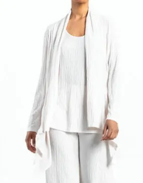 Ultimate Warmth Soft Pleat Knit - Cardigan & Tank Twinset In Cream