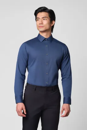 Anti Static Fabric Budget Friendly ??Frozen in Tones?? Waterless Dye Dress Shirt | Midnight Ice 22811N