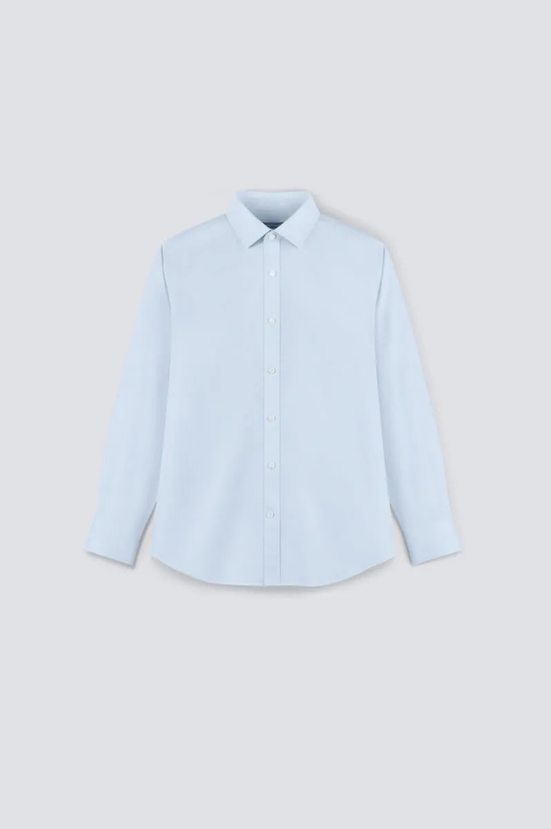 InstantCool Twill Dress Shirt | Light Blue Semi Plain 16220N Neutral Tones Geometric Design