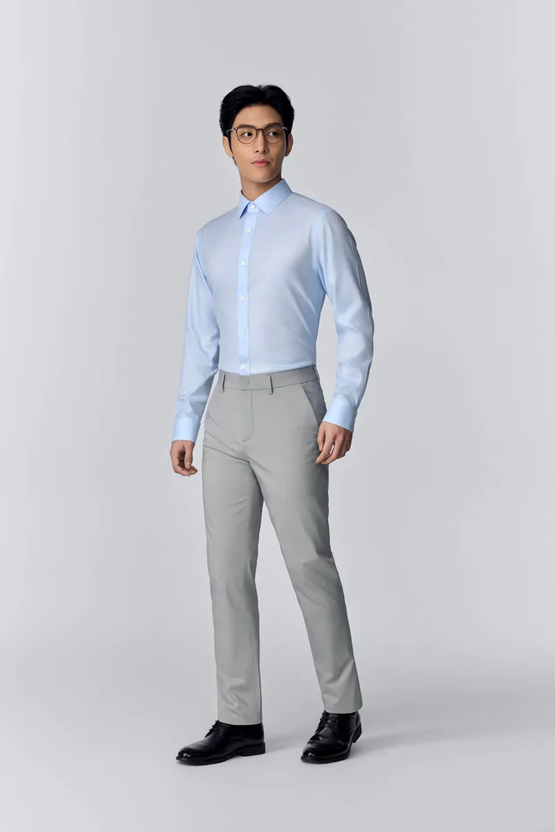InstantCool Twill Dress Shirt | Light Blue Semi Plain 16220N family gathering Non Irritating Tags