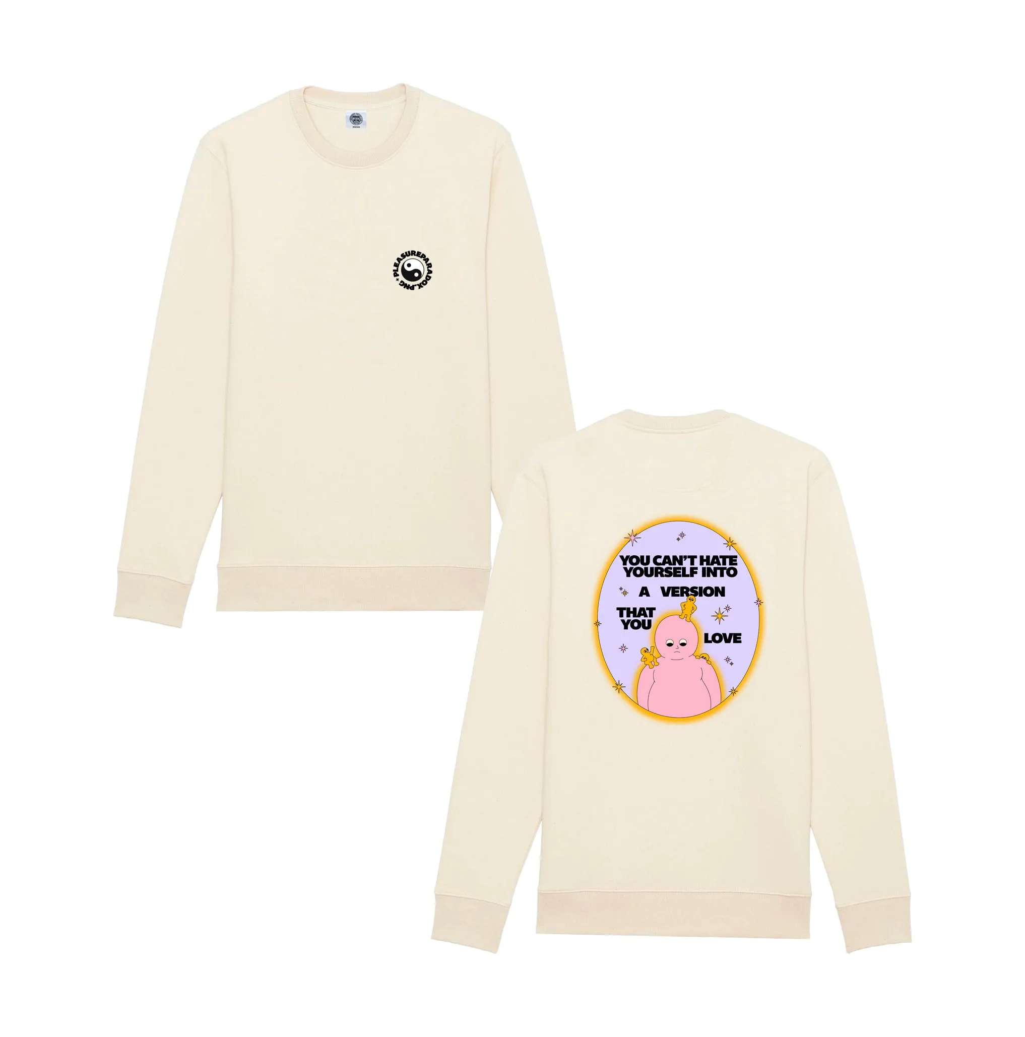 Everyday Chic Reinforced Shoulder Seams Pleasure Paradox 'You Can't Hate Yourself' Sweater - Natural