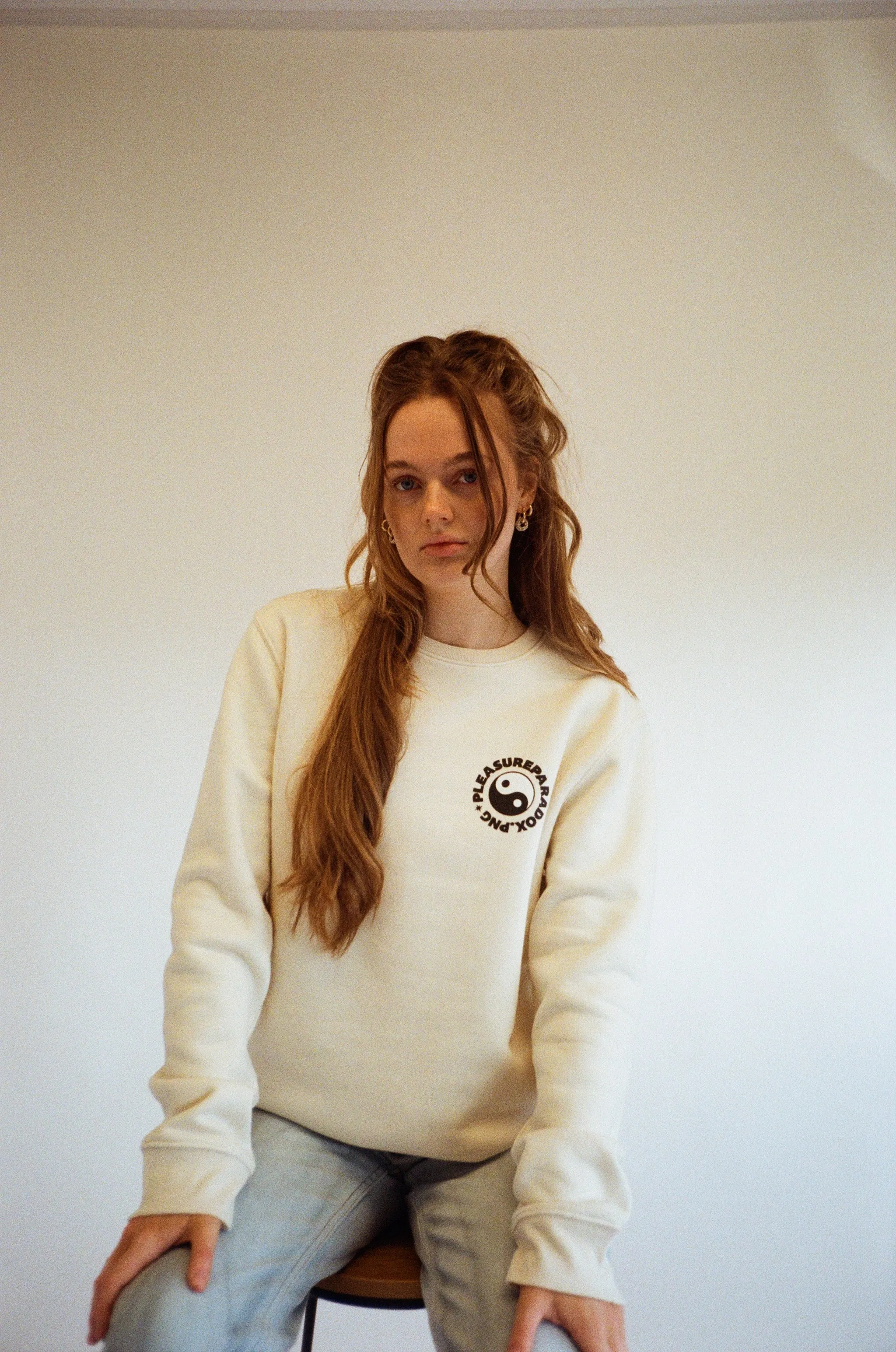 Layered Knit Pleasure Paradox 'You Can't Hate Yourself' Sweater - Natural
